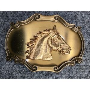 Vintage Horse Head Belt Buckle - 1978 Raintree - 3D Western 1970s Southwestern